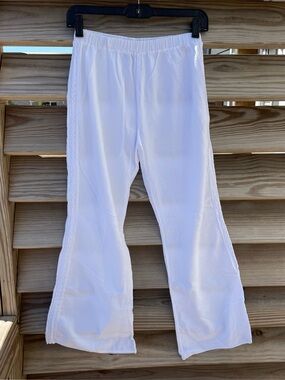 Giocam white lightweight semi sheer pants Women Medium New
